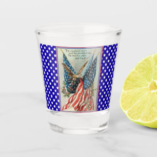 USA Adler Fourth of July Patriotische Flagge Schnapsglas