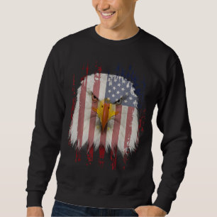 USA Adler mit amerikanischer Flagge Sweatshirt