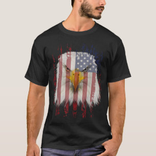 USA Adler mit amerikanischer Flagge T-Shirt