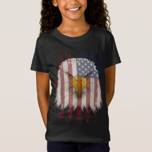 USA Adler mit amerikanischer Flagge T-Shirt