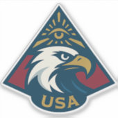 USA Adler Pyramid Emblem — Auge des Providence Aufkleber (Vorderseite)