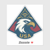 USA Adler Pyramid Emblem — Auge des Providence Aufkleber (Blatt)