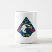 USA Adler Pyramid Emblem — Auge des Providence Kaffeetasse (Mittel)