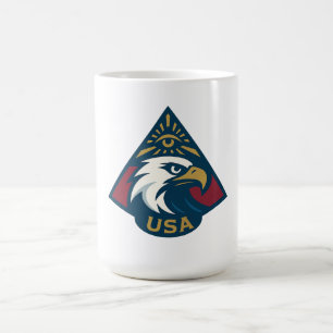 USA Adler Pyramid Emblem — Auge des Providence Kaffeetasse