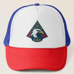 USA Adler Pyramid Emblem — Auge des Providence Truckerkappe