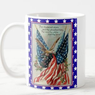 USA-Adler-Viert-Juli-patriotische Flagge Kaffeetasse