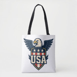 USA Adler Wappen — Vintager Flaggenschild Tasche