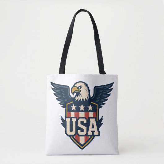 USA Adler Wappen — Vintager Flaggenschild Tasche (Vorderseite)
