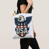 USA Adler Wappen — Vintager Flaggenschild Tasche (Von Nahem)