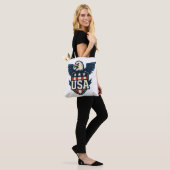 USA Adler Wappen — Vintager Flaggenschild Tasche (Am Model)
