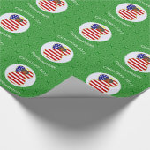 USA African American Angel Christmas Flag Personal Geschenkpapier (Ecke)