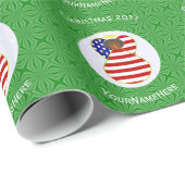 USA African American Angel Christmas Flag Personal Geschenkpapier (Rolleneckpunkt)