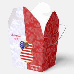 USA Afroamerikanische Engel Flagge Rot Weiß Persön Geschenkschachtel