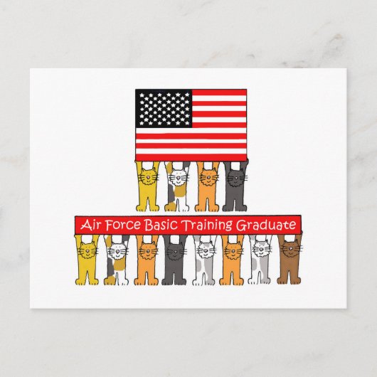 USA Air Force Basic Training Graduate Ankündigungspostkarte (Vorderseite)