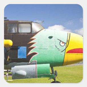 USA, Alabama, Mobile. Gedenkpark Battleship Quadratischer Aufkleber