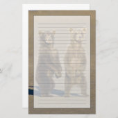 USA. Alaska. Bärenjungen Briefpapier (Vorne/Hinten)