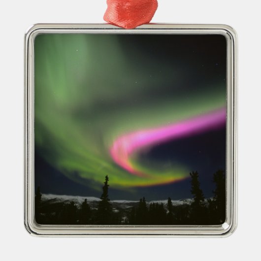 USA, Alaska, Chena Hot Springs. Aurora 2 Ornament Aus Metall (Vorne)