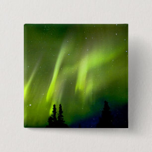 USA, Alaska, Chena Hot Springs. Aurora 3 Button