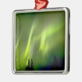 USA, Alaska, Chena Hot Springs.Aurora 3 Silbernes Ornament (Links)