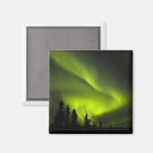 USA, Alaska, Chena Hot Springs. Aurora Borealis 2 Magnet (Vorderseite/Rückseite)