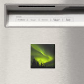 USA, Alaska, Chena Hot Springs. Aurora Borealis 2 Magnet (In Situ (Geschirrspüler))
