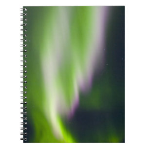 USA, Alaska, Chena Hot Springs. Aurora Borealis -> Notizblock