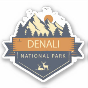 " USA: Alaska - DENALI Nationalpark 2020/heute Aufkleber