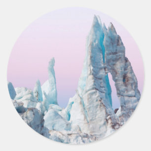 USA, Alaska, Glacier Bay National Park. Margerie Runder Aufkleber