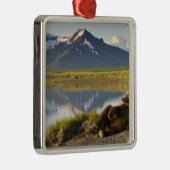 USA, Alaska, Katmai National Park, Brown Bears Silbernes Ornament (Rechts)
