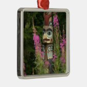 USA, Alaska, Ketchikan, Totem Bight Staat Ornament Aus Metall (Rechts)