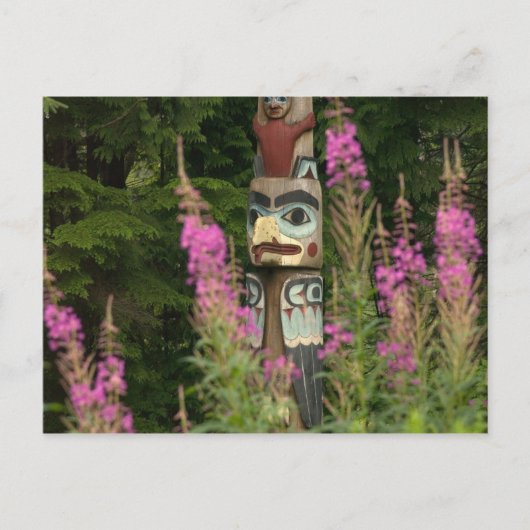 USA, Alaska, Ketchikan, Totem Bight Staat Postkarte (Vorderseite)