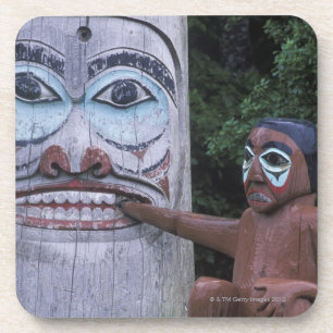 USA, Alaska, Ketchikan, Totem-Erbmitte, Getränkeuntersetzer