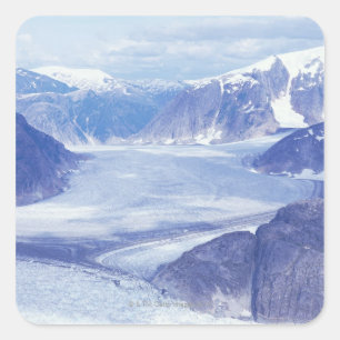 USA, Alaska, Wrangell-St. Elias NP, Leconte Quadratischer Aufkleber