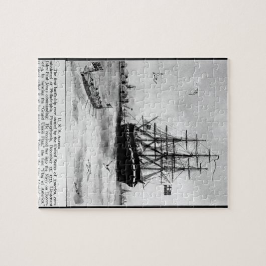 USA Alfred. Das erste Schlachtschiff überhaupt_War Puzzle (Horizontal)