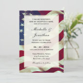 USA Amer Flag Patriotic Christlich Bible Wedding Einladung (Stehend Vorderseite)
