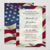 USA Amer Flag Patriotic Christlich Bible Wedding Einladung (Vorne/Hinten)