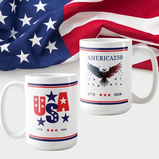 USA AMERICA250 Independence Day 1776 - 2026 Kaffeetasse