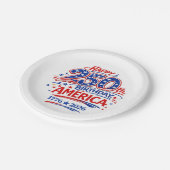 USA America 250th Anniversary Patriotic Pappteller (Schrägansicht)