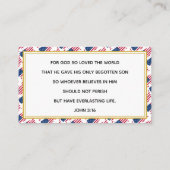 USA AMERICA Christlich Scripture John 3:16 Visitenkarte (Rückseite)