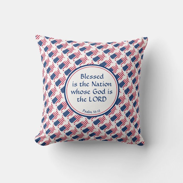 USA AMERICA Custom Scripting American Flag Kissen (Vorderseite)