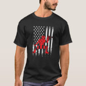 USA America Flag Patriot Baseball Catcher Player 4 T-Shirt (Vorderseite)
