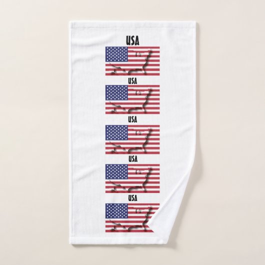 USA AMERICA FLAG Personalisiert 5 Foto Handtuch (Handtuch)