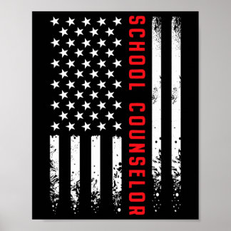 Usa America Flagge Schulberater Führung 4. von  Poster