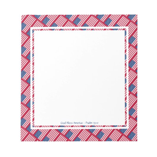 USA AMERICA Patriotic Personalisiert Notizblock (Vorderseite)