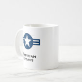 USA American Badass Blue Kaffeetasse (Vorderseite Links)