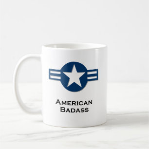 USA American Badass Blue Kaffeetasse