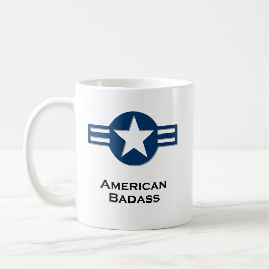 USA American Badass Blue Kaffeetasse (Links)