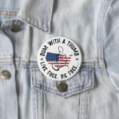 USA American Bum mit einem Thumb Live Free Die kos Button (Beispiel)