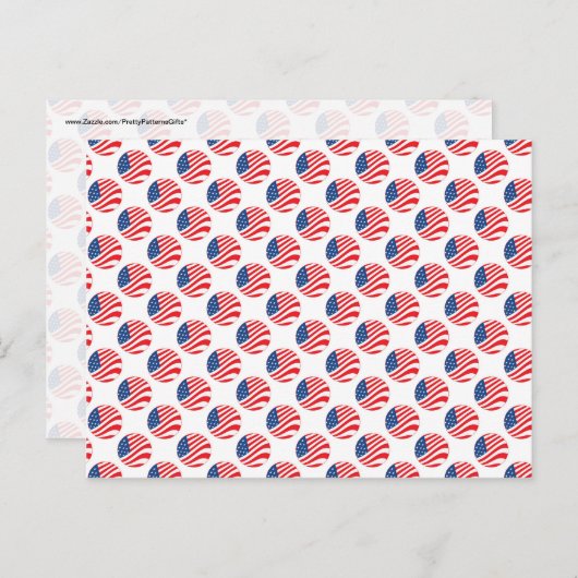 USA American Flag Amerikanische Unabhängigkeitstag Postkarte (Vorne/Hinten)