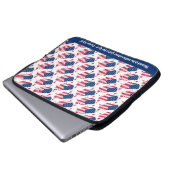 USA AMERICAN FLAG Anpassbare Schrift Laptopschutzhülle (Vorne Knopf)